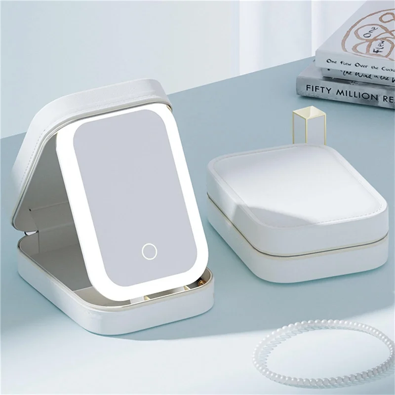 BAAN-LED Three-Color Adjustable Makeup Mirror Adjustable Makeup Mirror With Lights Rechargeable Lighted Makeup Mirror