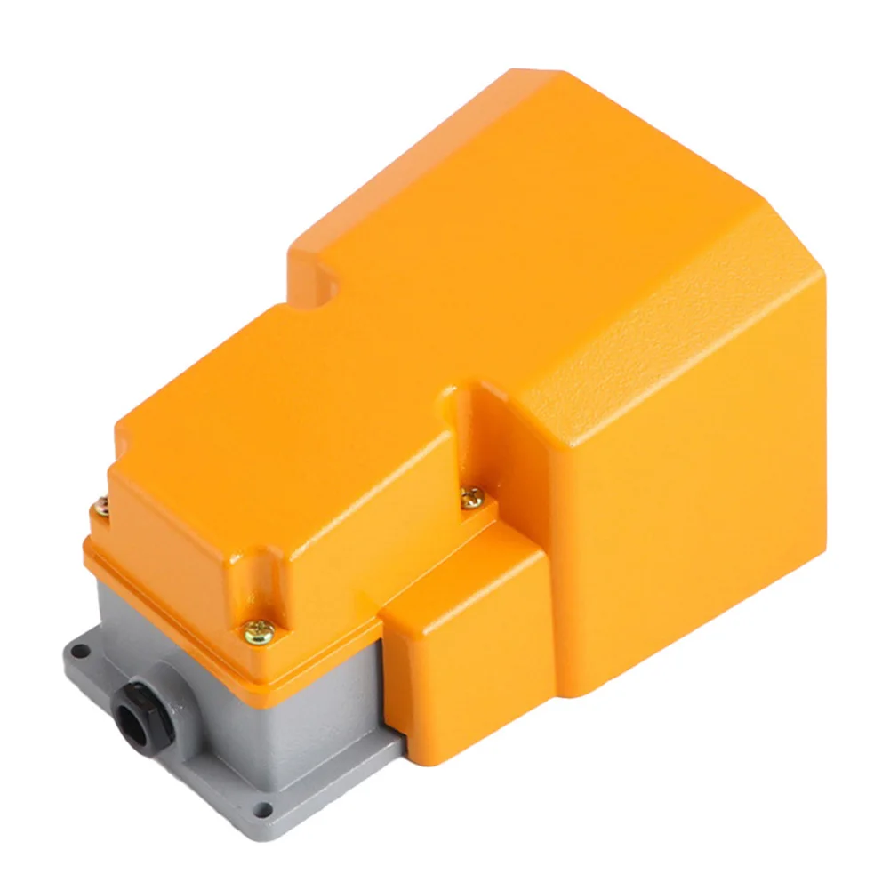 

Для домашнего использования: серо-желтый ножной переключатель с алюминиевым корпусом, электрический выключатель, надежная конструкция.