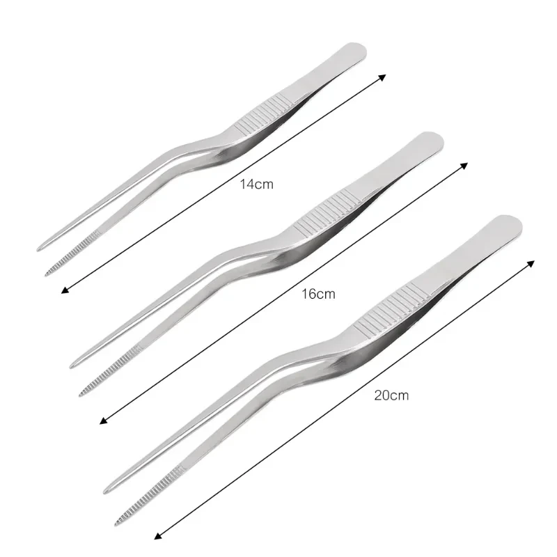 3/1Pcs Kitchen Tweezer Utensil BBQ Tweezer Food Clip Kitchen Bar Chief Tong Stainless Steel Portable for Picnic Barbecue Cooking images - 6