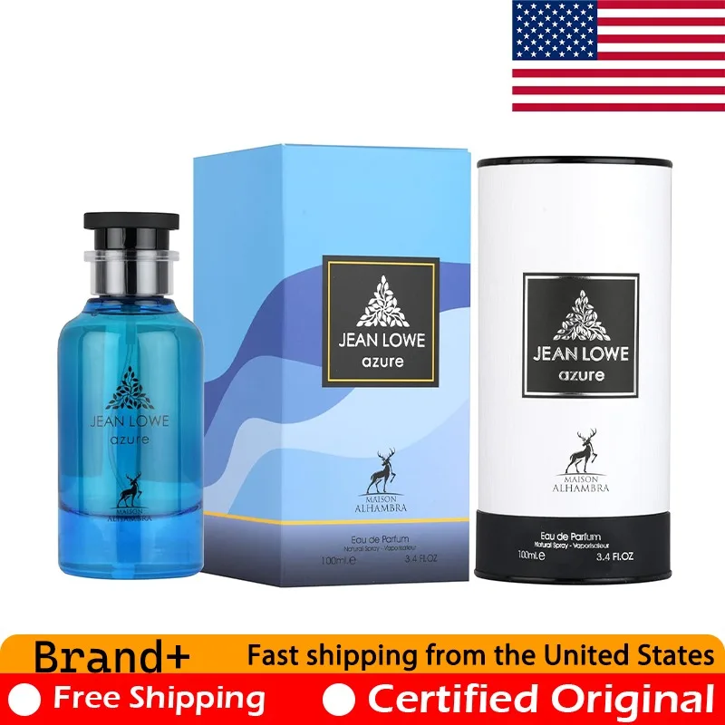 

Maison Alhambra Jean Lowe Azure Eau de Parfum Spray 100 ML 3.4 Ounce Natural Lasting Oriental Pheromones Cologne Premium Perfume