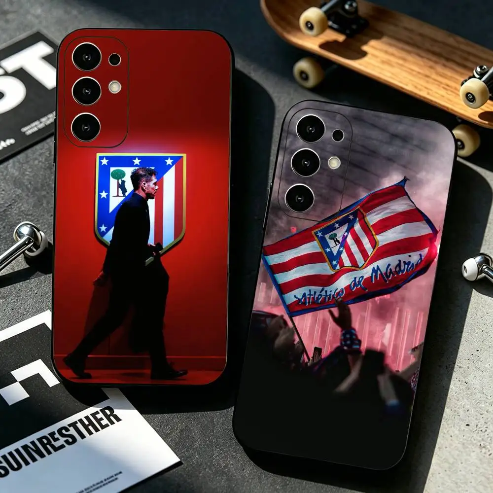 Capa de Telefone Atletico M-Madrid em Alta Venda para Samsung S25, S24, S21, S22, S23, S30, Ultra, S20, Plus, Fe, Lite, Note, 10, Capa Preta