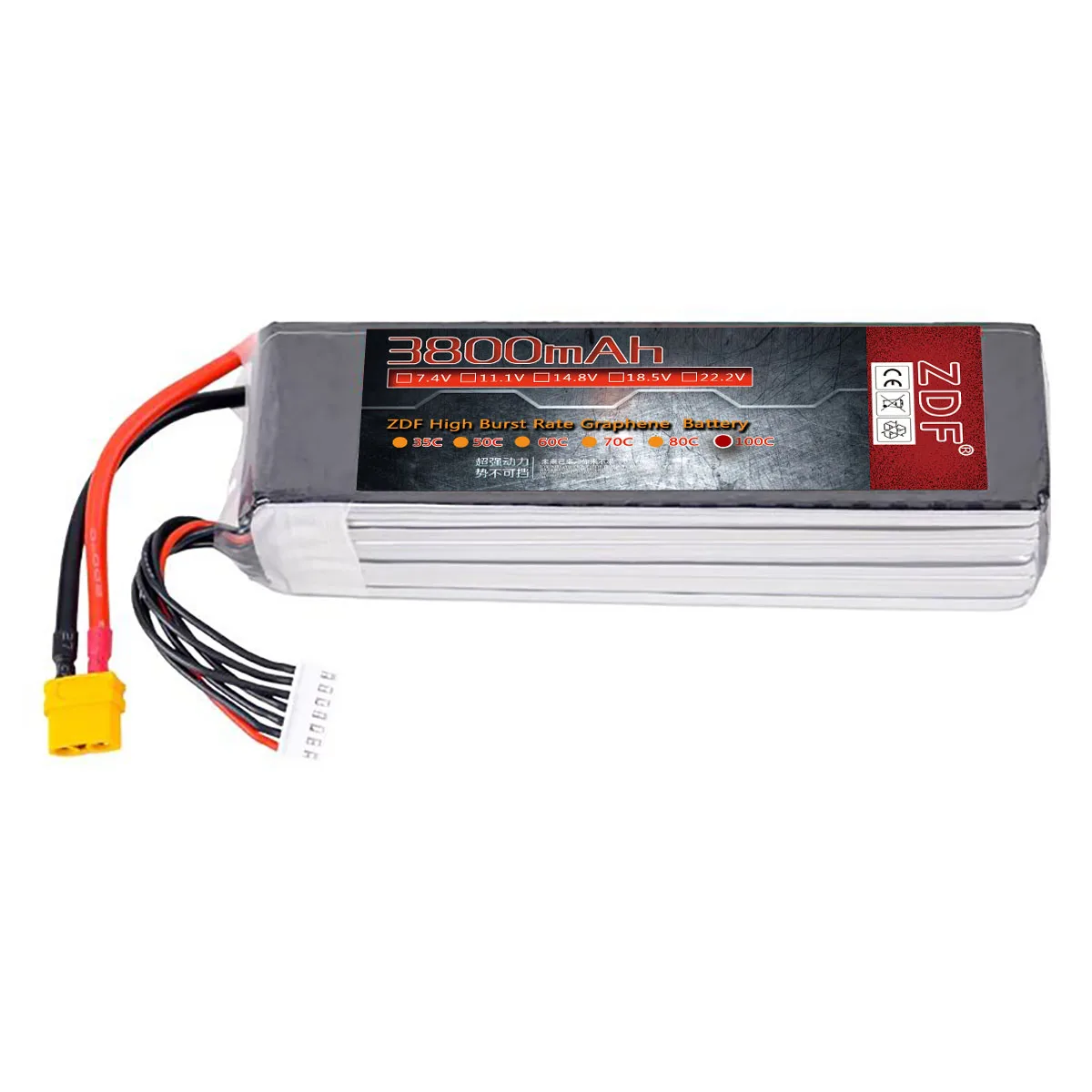 

ZDF RC lipo battery 2S 3S 4S 5S 6S 3800mah 120C Graphene Battery 7.4V 11.1V 14.8V 18.5V 22.2V Lipo for 1/8 1/10 1/12 RC Cars trx