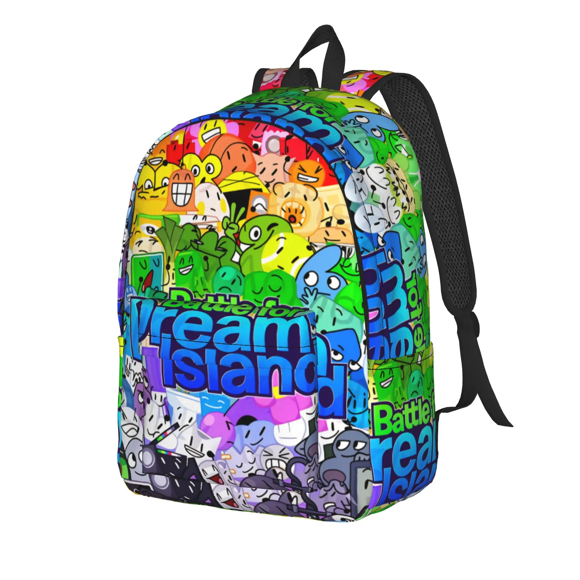 Backpack BFDI Boy Polyester Outdoor Backpacks Pattern Kawaii High School Bags Rucksack