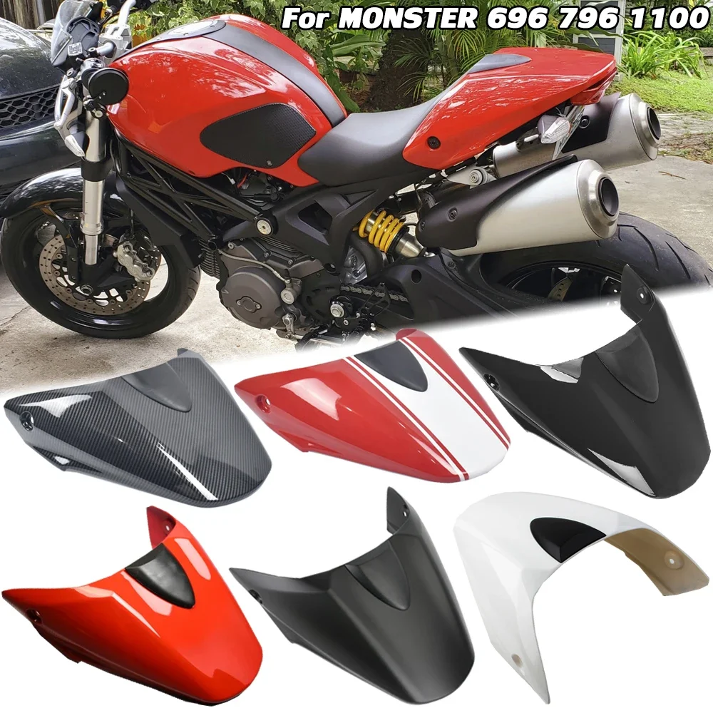 

for Ducati Monster 696 1100 1100S 795 796 Seat Cover Cowl Fairing Motorcycle Rear Passenger Pillion 2008-2013 2014 Carbon Fiber