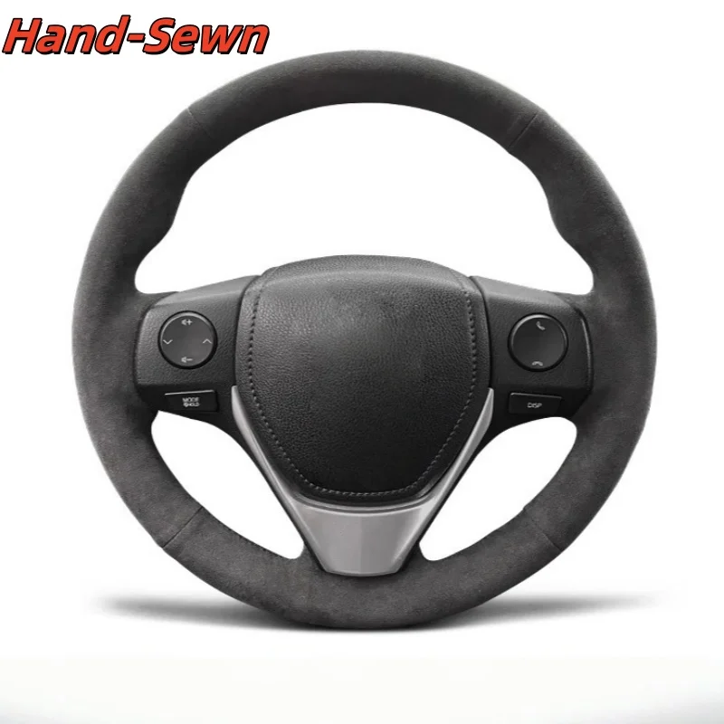 

For Toyota Corolla Dual Engine E+ Levin RAV4 Car Steering Wheel Cover Hand-Sewn Genuine Leather Interior Accessories