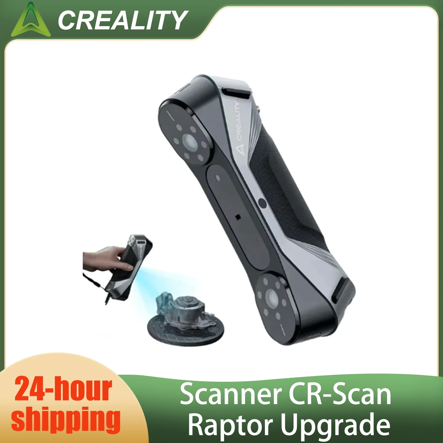 

Creality CR-Scan Raptor Upgrade 0.02mm Metrology Accuracy Blue Light/NIR Dual Mode Anti-shaking 60fps Scanning 3D Scanner