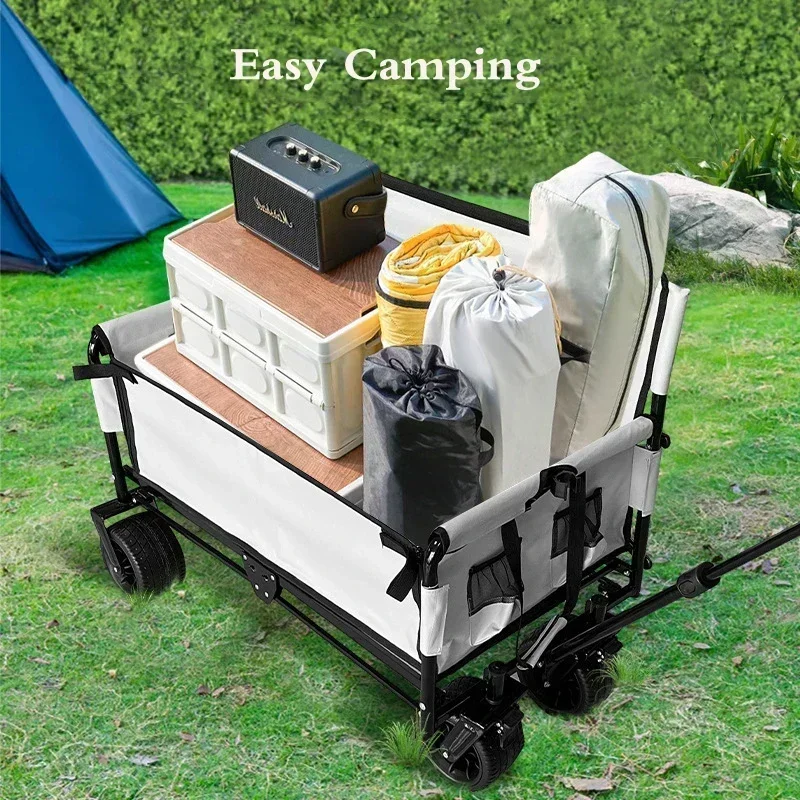 

NEW Modern 3-in-1 Outdoor Folding Camping Cart Adjustable Sofa & Portable Shopping Trolley Hotels Villas Kitchen Use