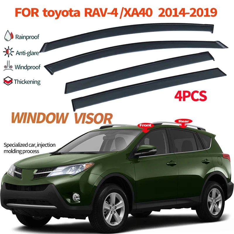 

Car Window Visor for TOYOTA RAV-4 XA40 2013-2018 Side Window Deflector Weathershield Sun Rain Guard