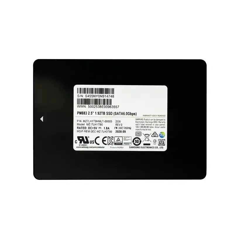 Original Dismantling Enterprise Grade U.2 PM883 480G/960G/1.92T SATA Interface SSD SSD Desktop Computer SSD
