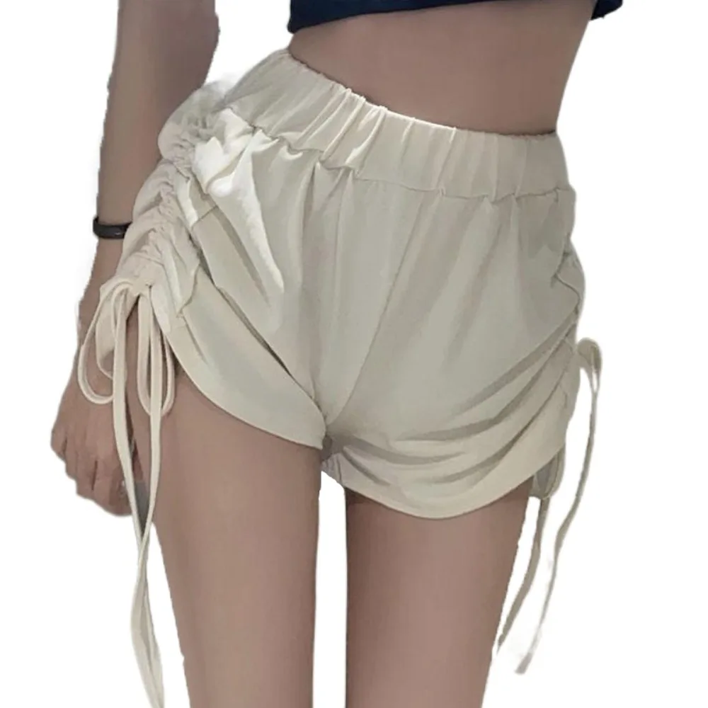 

Fashion Drawstring Slim Sports Pants Slim Fit High Elastic Woman Short Pants American Style Trousers Summer Casual Shorts Sports