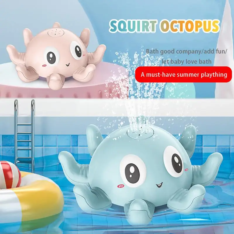 

Bath Sprayer For Kids Rotating Light-Up Octopus Sprinkler Water Spray Bath Toy Interactive Kids Shower Play Bathroom Toys For