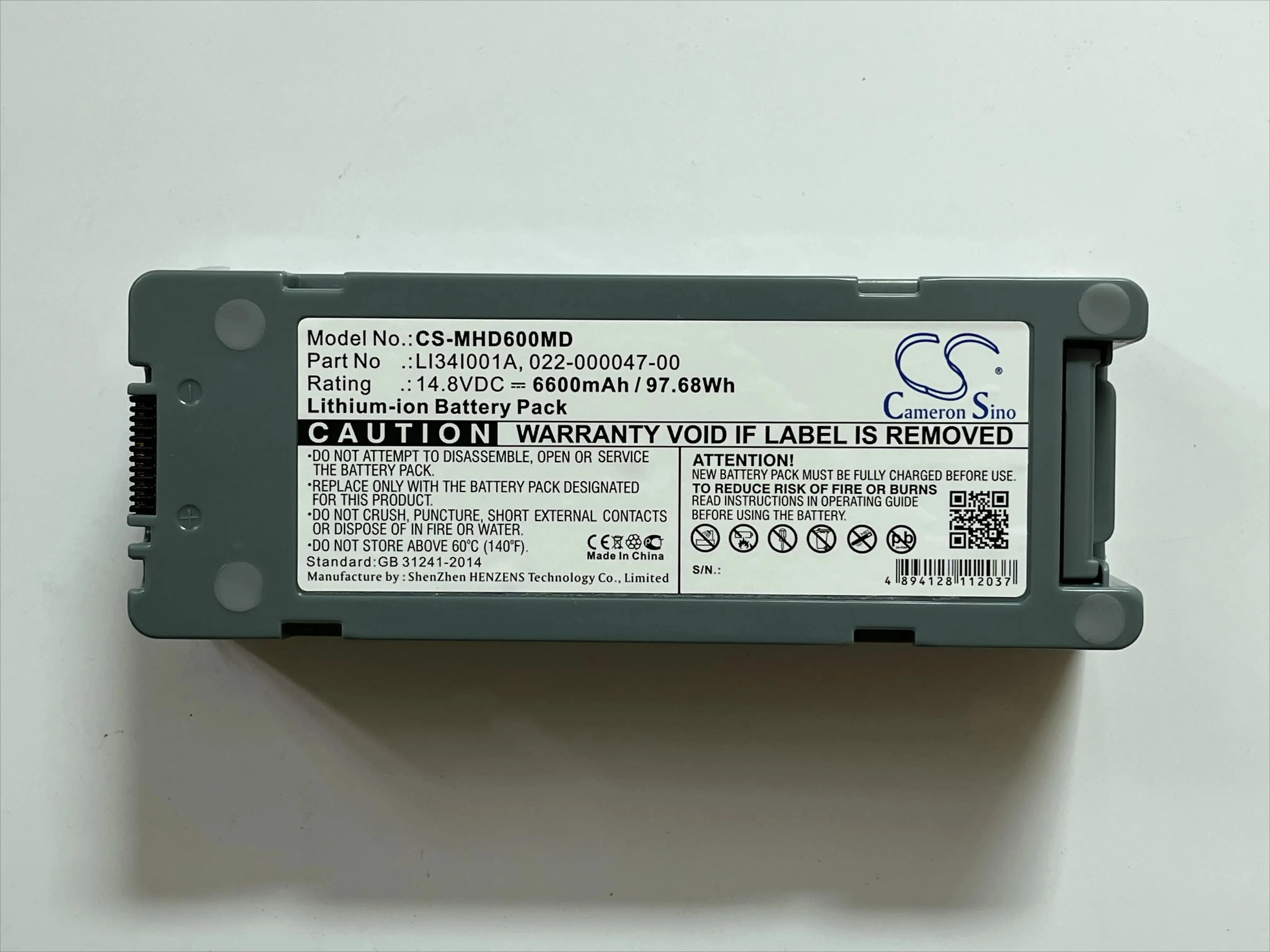 Cameron Sino 6600mAh Battery for Mindray BeneHeart D6, Z5, Z6, DP-50, DP-50T, DP-50Vet, D6 Defibrillator +TOOL