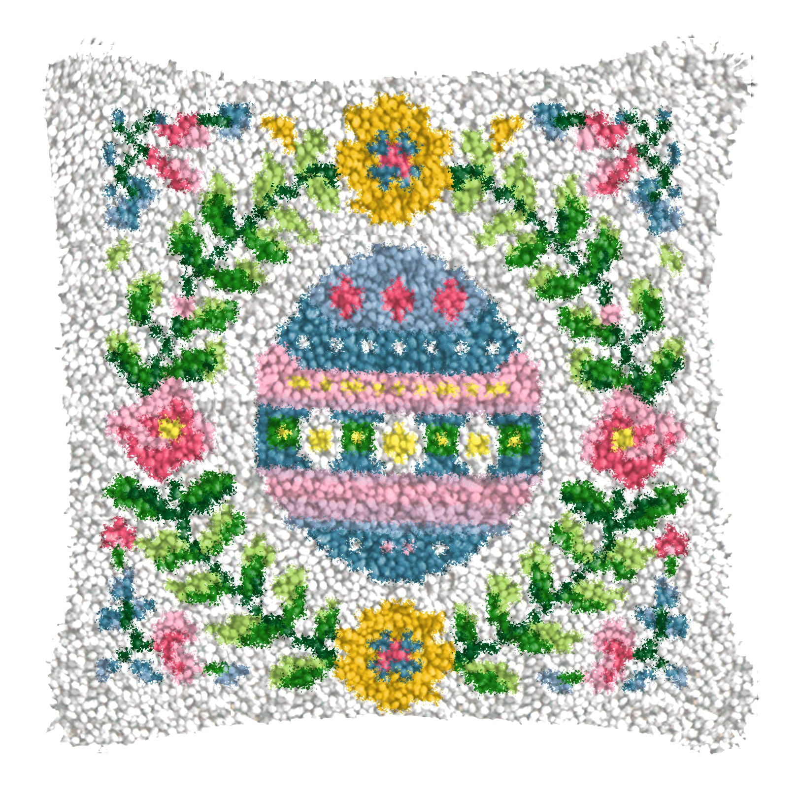RISE&SHINE Latch Hook Kit Rugs Classic Carpet Embroidery Set Love Embroidery Kit Cross Stitch Pillow Smyrna Buttons Package DIY