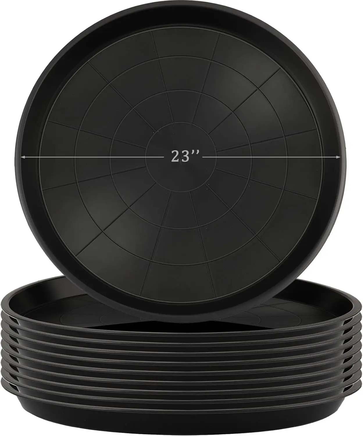 

10 упаковок больших пластиковых поддонов для растений (23 дюйма), прочные подставки для цветочных горшков для использования в помещении и на улице