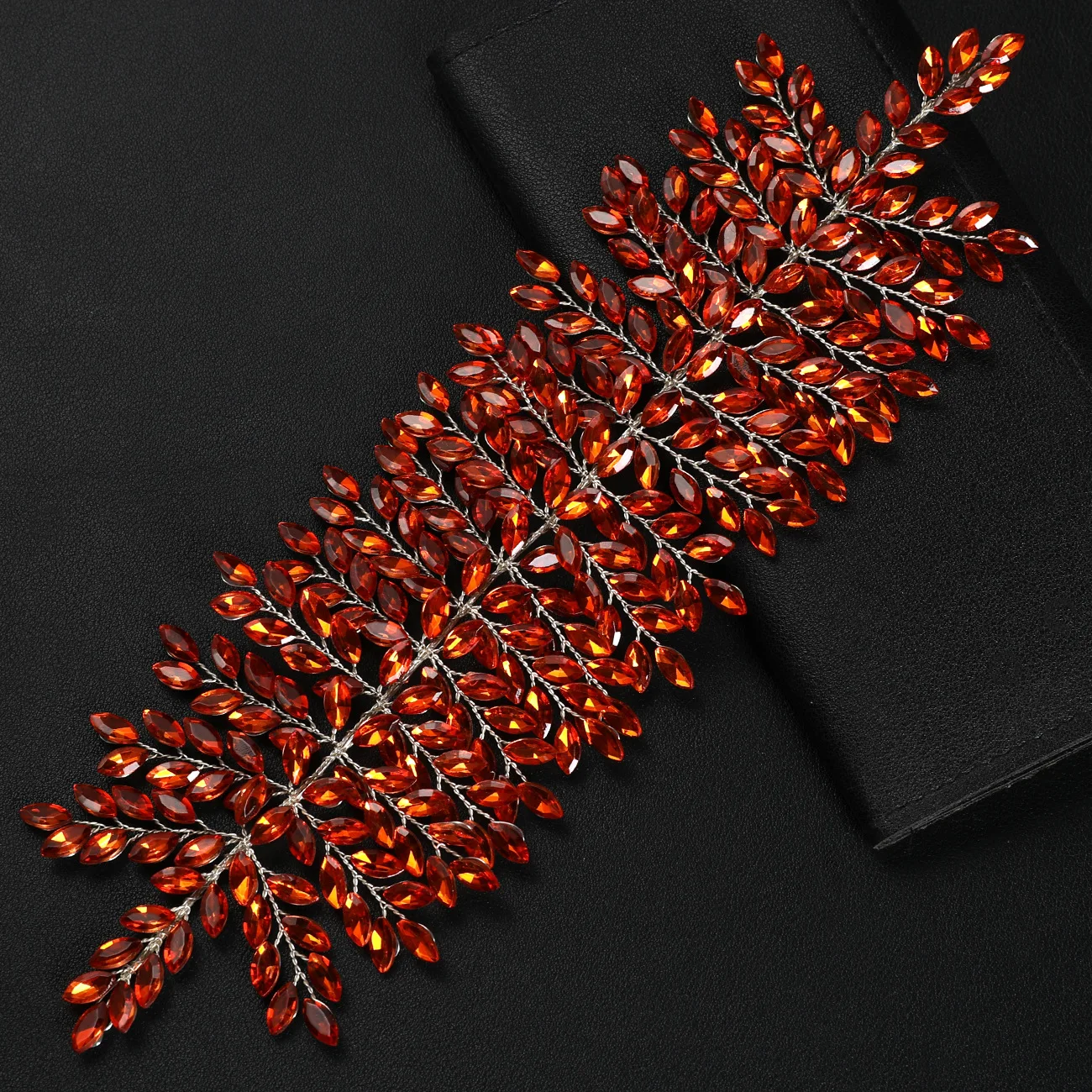 SLBRIDAL Handgefertigte Strass-Kristall-Haarkränze, Hochzeits-Kopfschmuck, Haaraccessoires, Stirnband für Bräute, Frauen und Mädchen – Detail 5