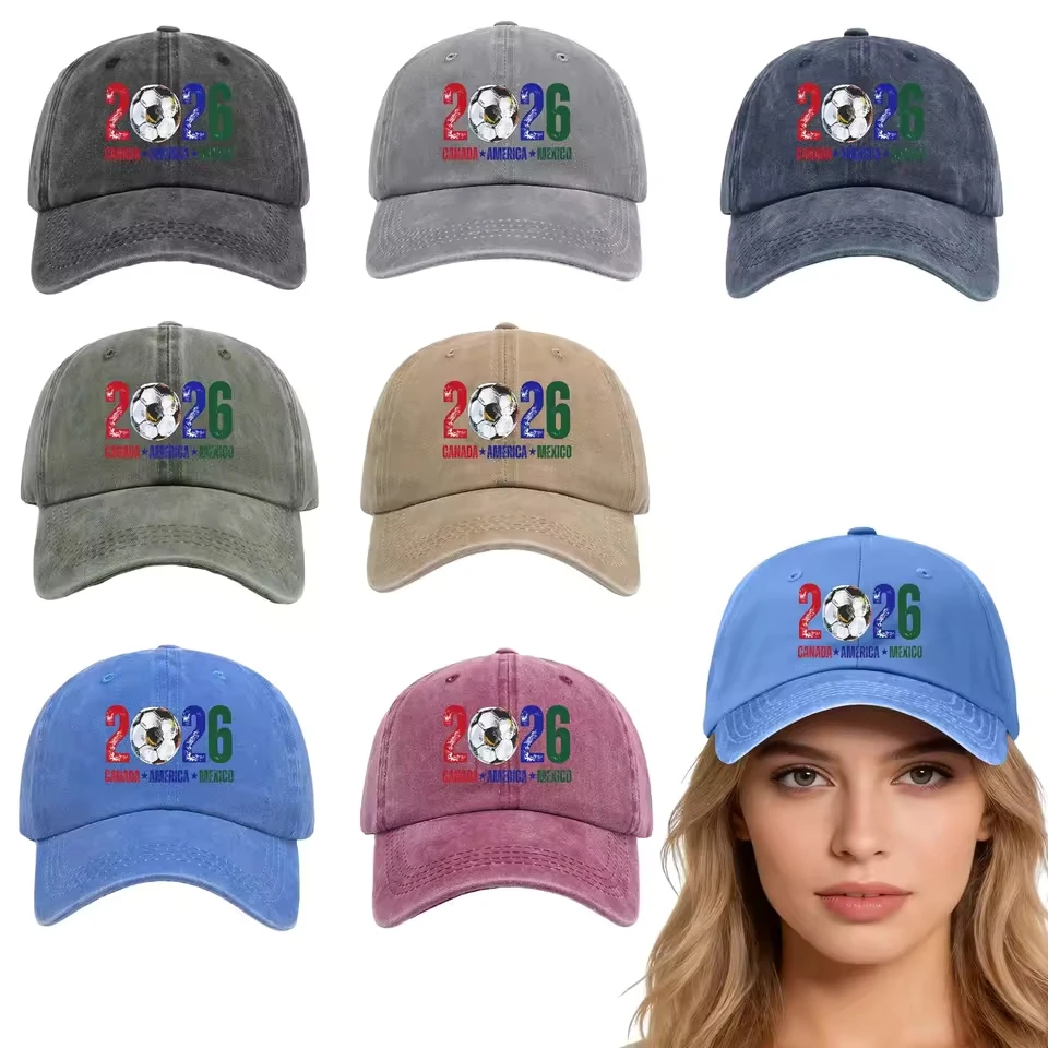 Gorras Copa 26 EE. UU. Canadá México 2026 para Aficionados al Fútbol, Talla Única, Gorras de Béisbol, Gorras Hombre