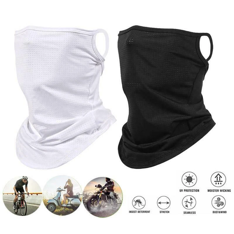 Men Women Summer Bandana Hanging Ear Triangle Face Mask Cycling Hunting Hike Fishing Ski Sports Outdoor Neck Warmer Scarf