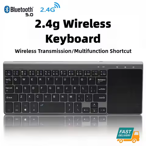 K136 2.4G Wireless Keyboard with Number Touchpad Mouse 59 Keys Thin Numeric Keypad for Android Windows Desktop Laptop PC TV Box