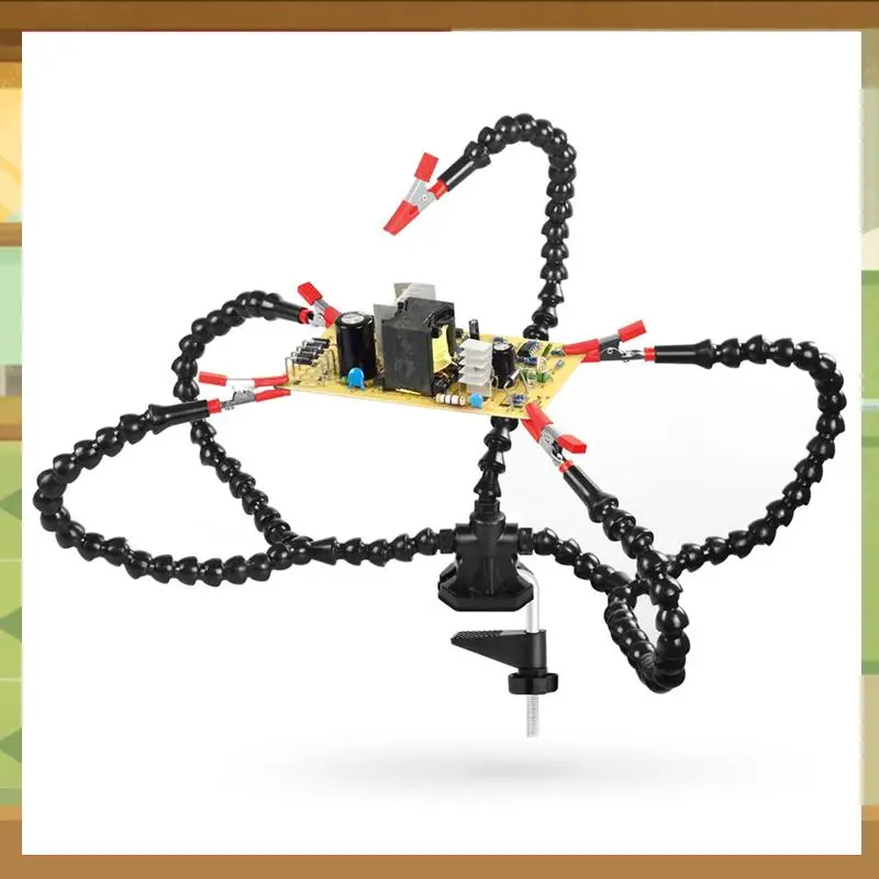 

Soldering Third Hand Tool Flexible Arms PCB Holder Stand For Electronic Repair Soldering-BAAX