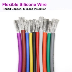 10M Heat-resistant Silicone Wire 30 28 26 24 22 20 18 16 15 14 13 12 10 AWG Soft High Temperature Flexible Copper Cable