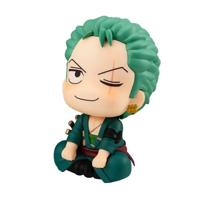 Jeden kawałek Luffy Zoro animacja kreskówka Model figurki Kawaii proste ozdoby dekoracja stołu zabawki dla dzieci prezenty świąteczne