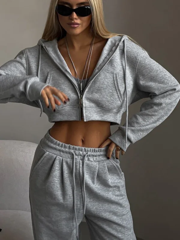 

Women's Hooded Long Sve Sweatirt Set Sportswear Pants Casual Outfit Two-Piece Set Comfortable Breathable Autumn Wear