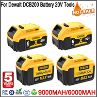 9A/ 6.8A/ 6A For Dewalt 20V Battery Lithium-ion Replacement Battery For Dewalt DCB200 DCD805 DCF885 Cordless Drill Power Tools