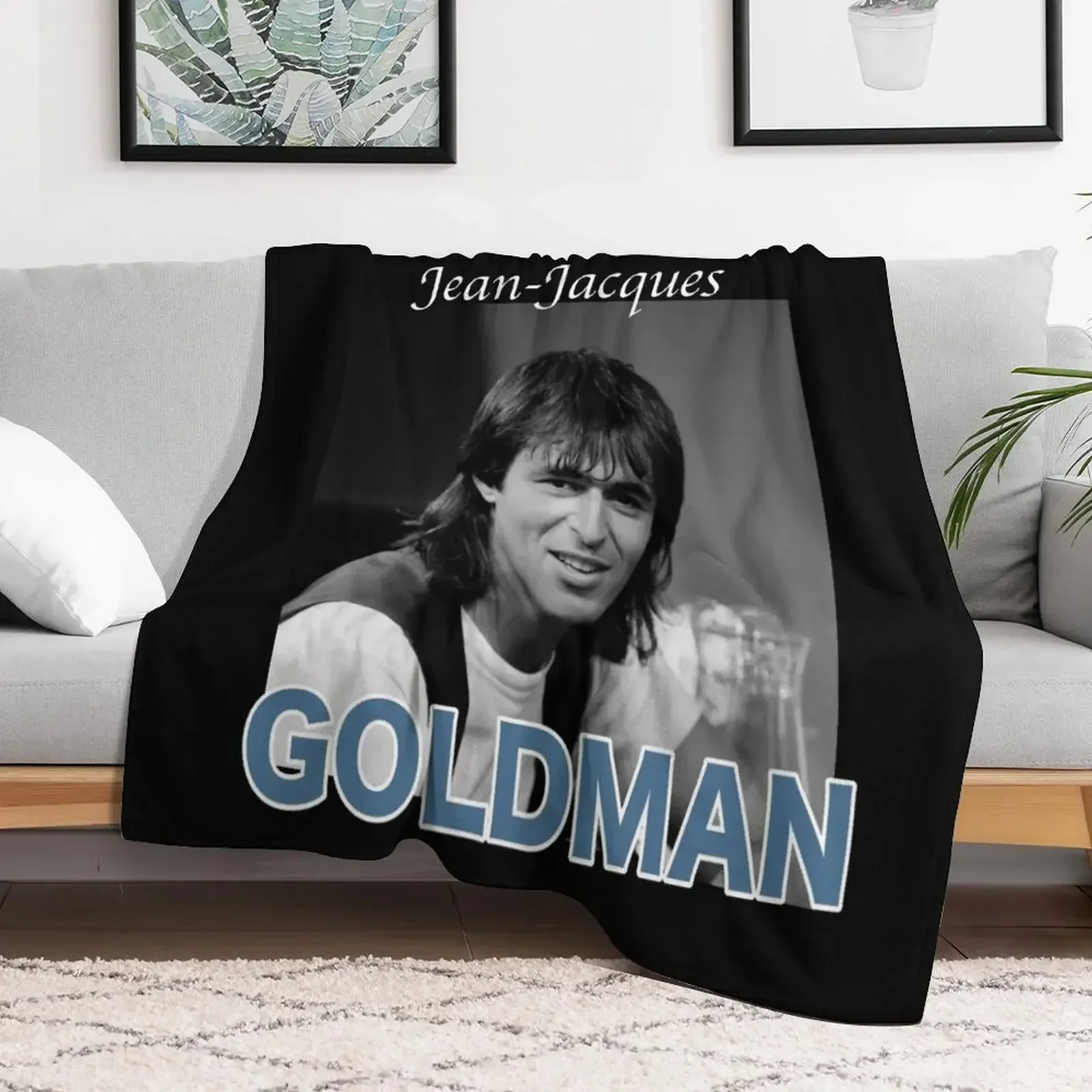 

Jean-Jacques Goldman Throw Blanket Sofa Soft Plaid Flannel Fabric Blankets Sofa Quilt Retros Blankets