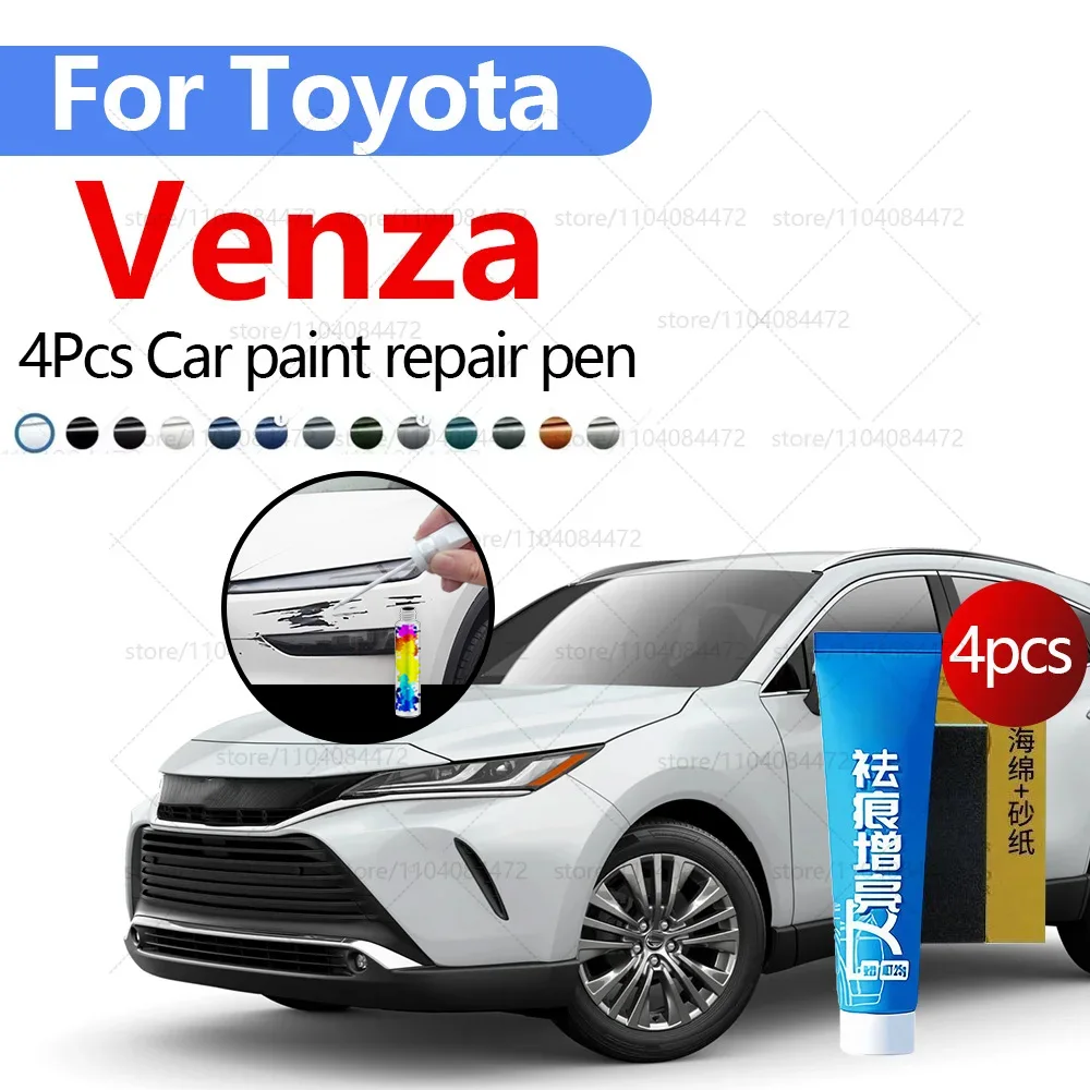 

Ручка для ремонта автомобильной краски для Toyota Venza 2008-2025 гг., аксессуары для ремонта царапин, 4 шт., черный, 202 серый, 1K9, красный, 3T3, синий, белый 089