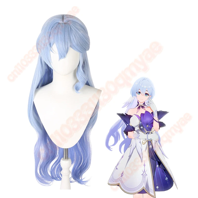 Honkai Star Rail Robin Cosplay Perücke 96 cm langes blaues Haar Sänger Sonntag Halloween Party für Frauen Mädchen