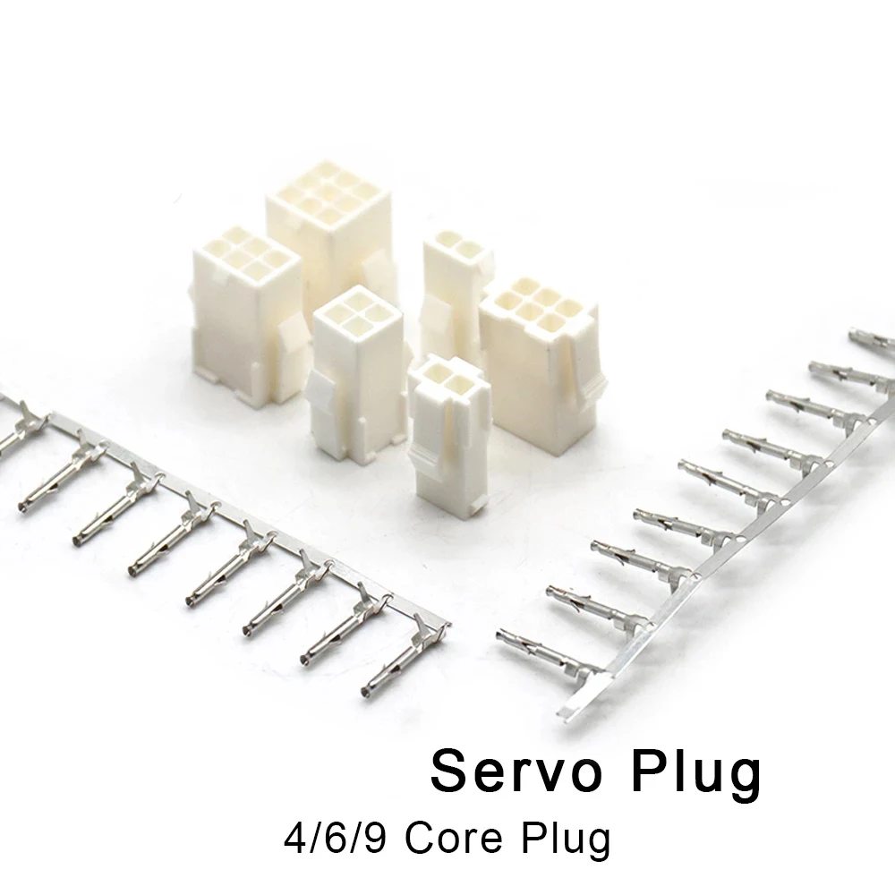 Servo Motor Connector End 4/6/9 Core Plug Male and Female with Needle Encoder Power Plug Terminals