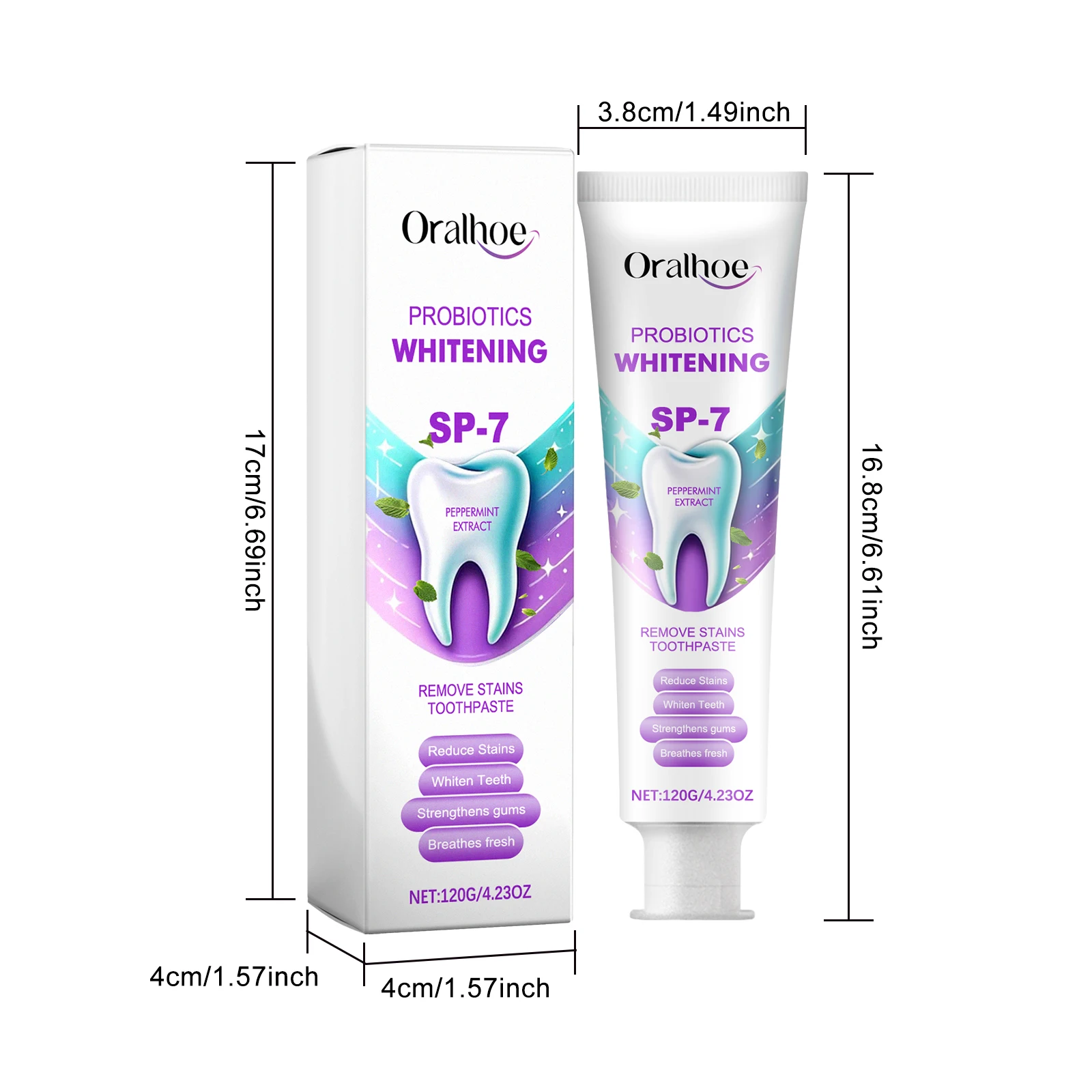 Probiotics Brightening Toothpaste Cleaning Stain Removal Freshens Breath Gentle Daily Teeth Cleaning Promote Bright Smiles - view 6