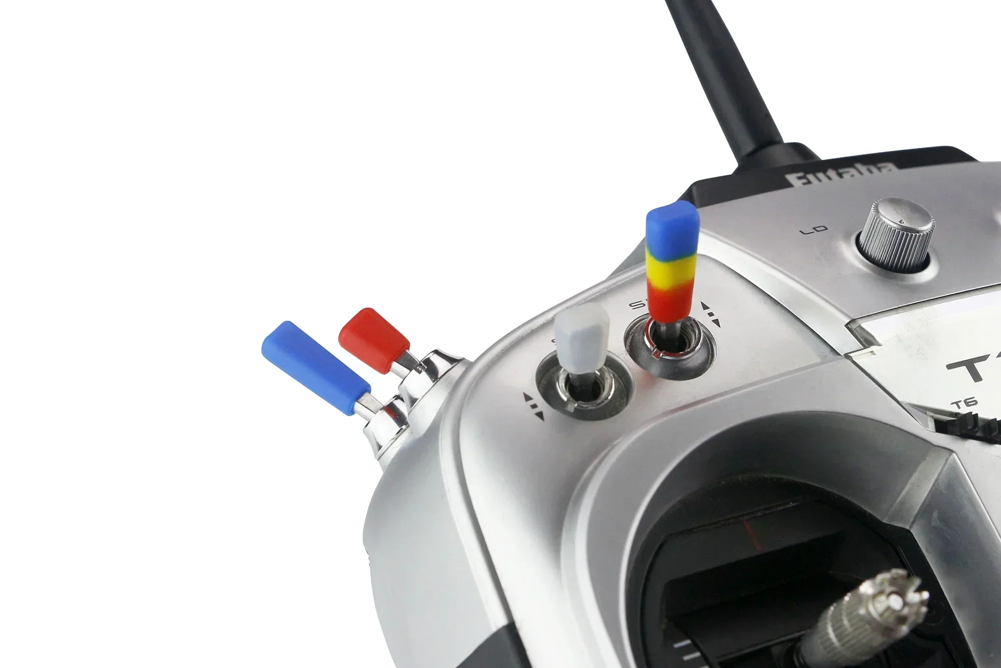 ฝาครอบสวิตช์ซิลิโคน LDARC สำหรับเครื่องส่งสัญญาณ RC จำนวน 10 ชิ้น กันลื่น ติดตั้งง่าย ป้องกันฝุ่น สำหรับเครื่องจำลอง FPV Flysky Frsky Futaba