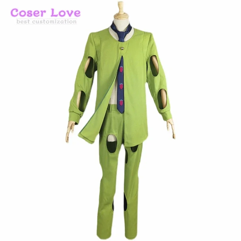 

Anime Pannacotta Fugo Cosplay Costume Green Suit Halloween Performance Costume