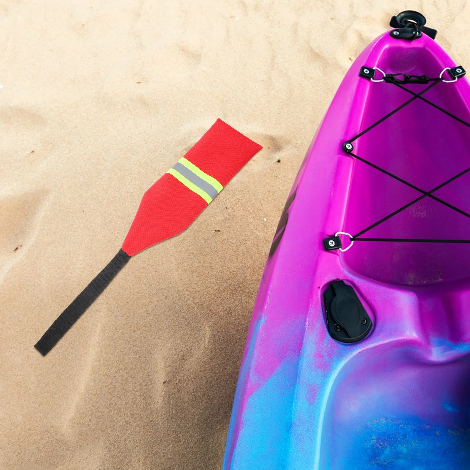 

2Pcs Universal Kayak Towing Flag Set High Visibility Reflective Safety Flag for Boat Trailer Outdoor Warning Travel Accessory