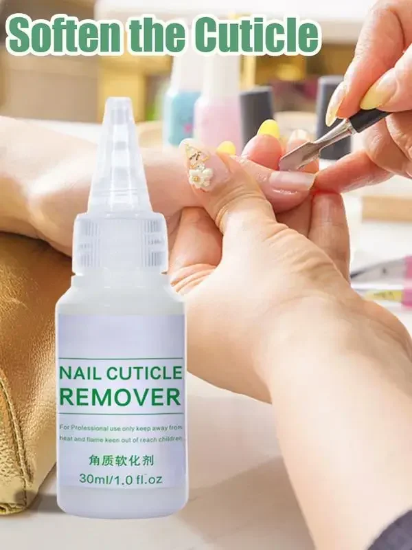 30ML Cuticle Remover Cream Instant Cuticle Removing Gel Overgrown Cuticles Eliminating Exfoliant Soften Nails Manicure Pedicure