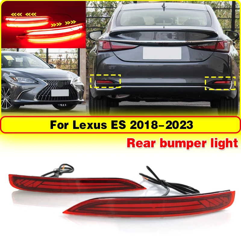 

For Lexus ES 2018 2019 2020 2021 2022 2023 Rear Bumper Light Upgrade LED Flowing Navigation Light Rear Bumper Decorative Light