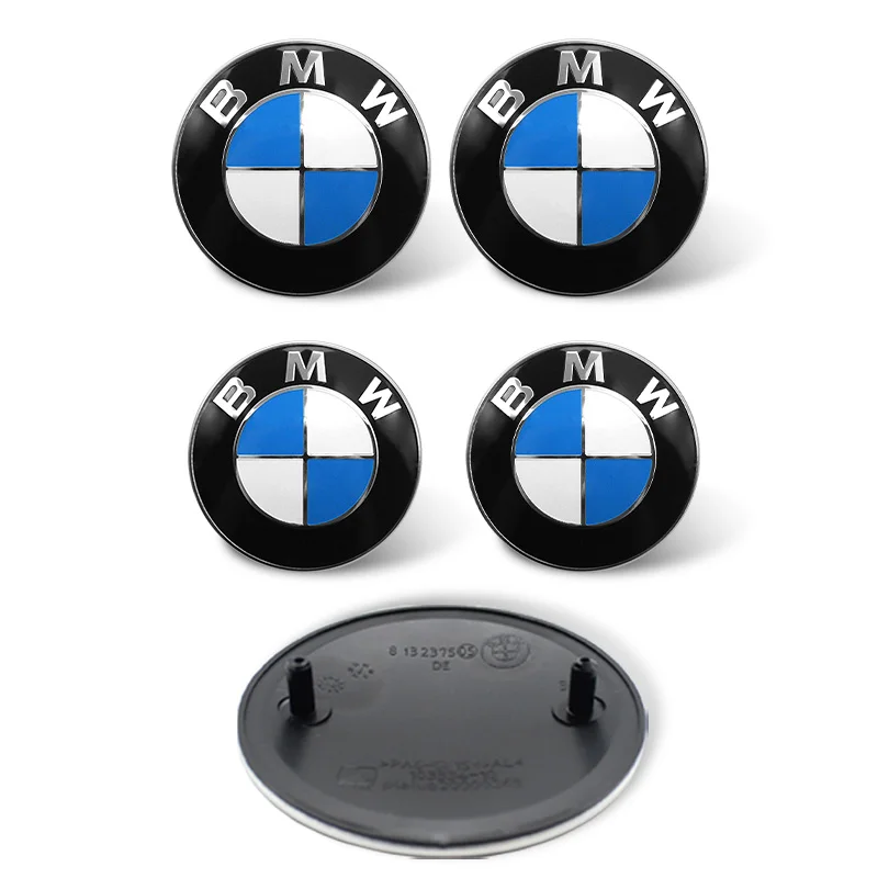 2pcs 82mm 74mm Car Logo Front Hood Badge Rear Trunk Emblem for BMW E46 E36 E34 F10 E90 F30 E60 F30 E53 E30 E92 E87 view 2