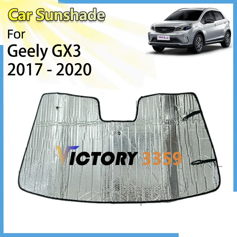 

Silver Front Window Visor For Geely GX3 2017 2018 2019 2020 Accessorie Windshield Sunshade Heat Insulation Shade Protection Part