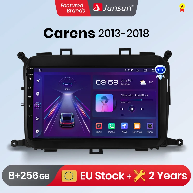 Junsun Wireless CarPlay Android Auto Car Radio for Kia Carens 2013-2018 Intelligent Systems Stereo Multimedia Autoradio