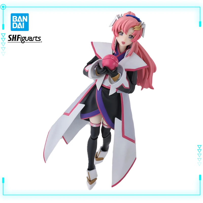 Bandai Original Genuine S.H.Figuarts Mobile Suit Gundam Seed Freedom Lacus Clyne Compass Tabard Ver 13cm Model Action Figure Toy