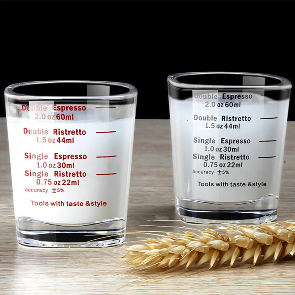 Espresso Shot Glass Liquid Heavy Sturdy Glass Shot Measuring Cup with Scale Wine Coffee Cup