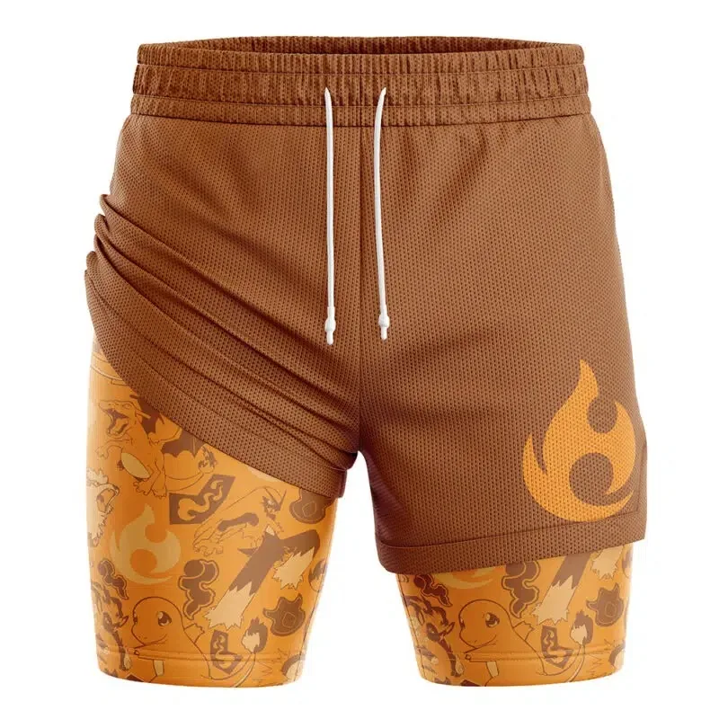 Double-layer Men's Summer Casual Beach Pants 2026 Summer Couple Style Sports Shorts