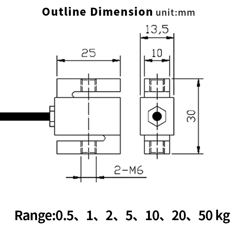 mini Weighing Sensor load cell  S Type Load Sensors for crane scales