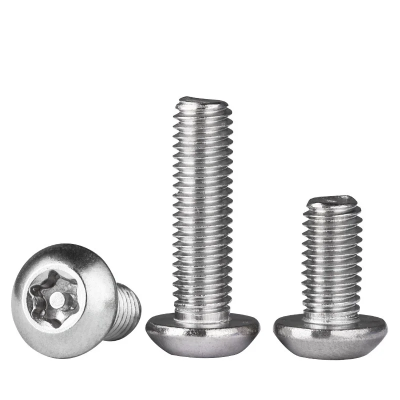 304 Stainless Steel Six Lobe Torx Button Round Head With Pin Anti-theft Security Bolt Screw Tamper Proof Screw M2 M2.5 M3 M4-M12