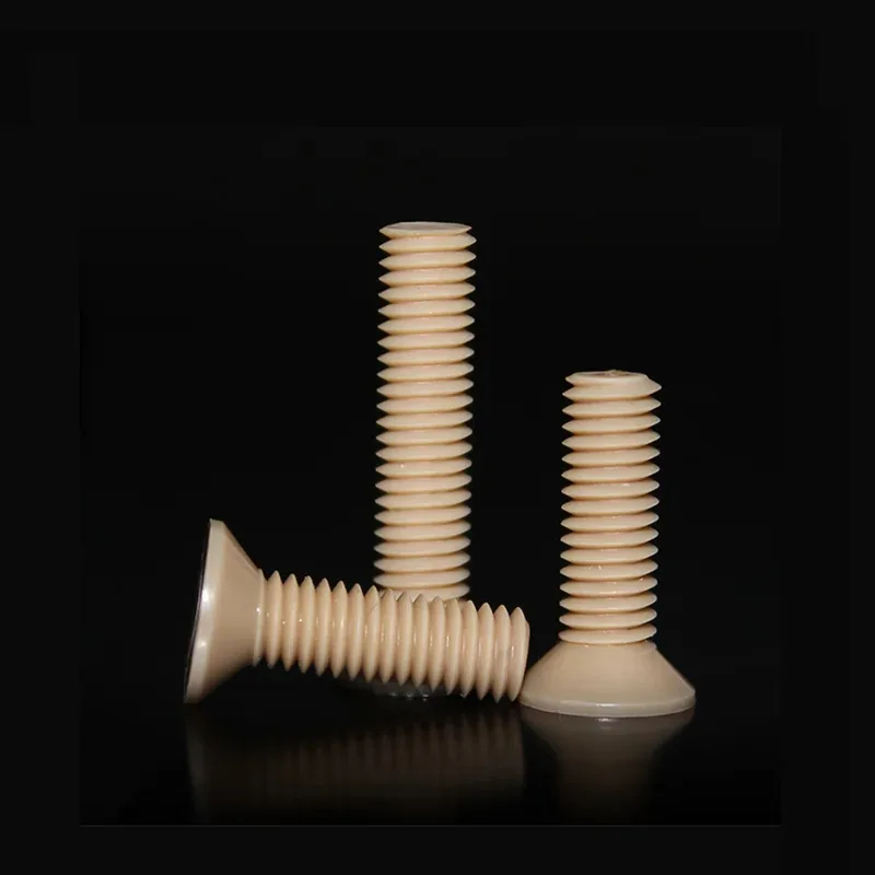 High Temperature Resistant PEEK Screw Electrical Insulation Cross Flat Head M4 M5 M6 M8 M10