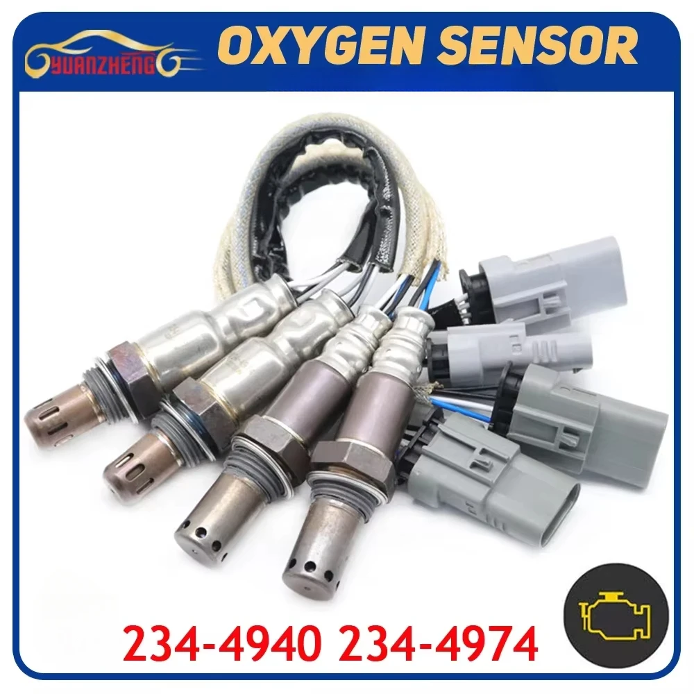 4pcs Up+Downstream Air Fuel Ratio Lambda O2 Oxygen Sensor 234-4940 234-4974 For Cadillac Chevy Silverado Suburban GMC Sierra