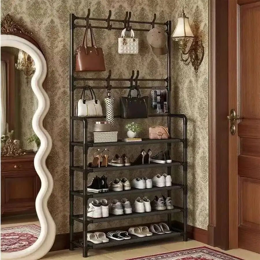 

Multi-Functional Entrance Rack, Super Practical For Storing Bags And Shoes, Large-Capacity Multi-Layer Shoe Rack