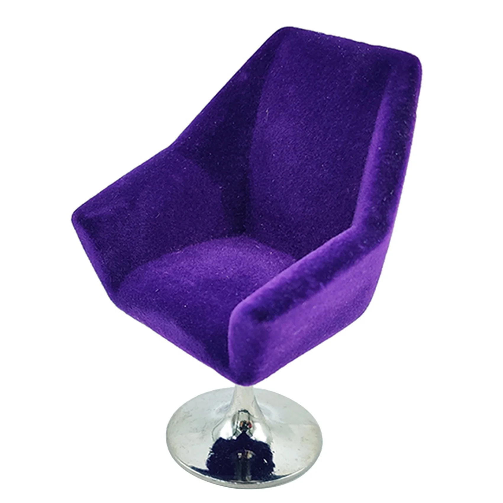 Poltrona Reunindo Miniatura, Acessório Decorativo, Roxo, 1:12