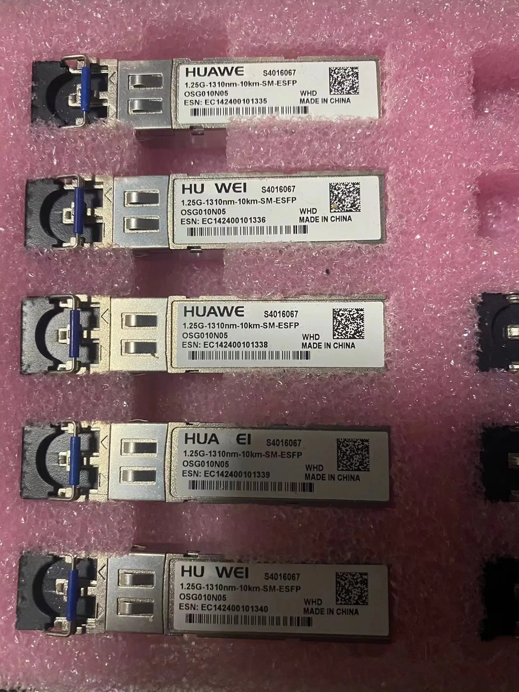 

1.25G 10KM Fiber Optical Module 1.25g-1310nm-10km-SM-ESFP S4016067 1.25GB ESFP Transceiver